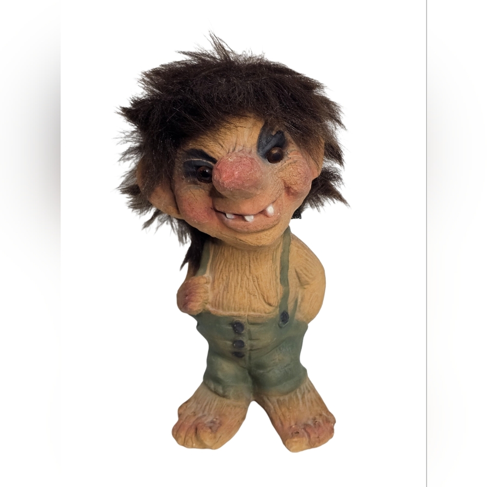 Vtg NyForm Norwegian Troll Boy Big Nose #702 Handmade Norway 7.5" Figurine Gnome